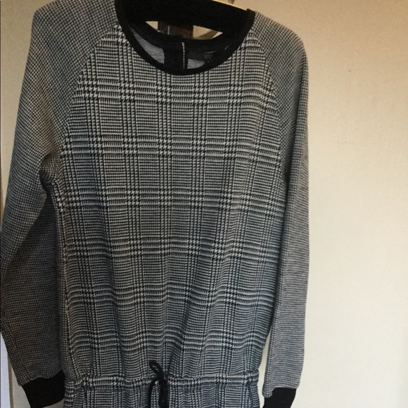 NWT TIBI S Virgin WoolCotton Plaid Bl wh jumpsuit
